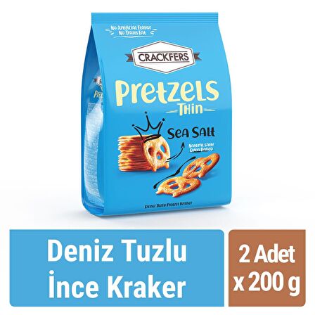 Crackfers Pretzel Deniz Tuzlu 200 gr x 2 Adet