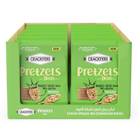 Crackfers Pretzel Karışık Çeşnili 200 gr x 12 Adet