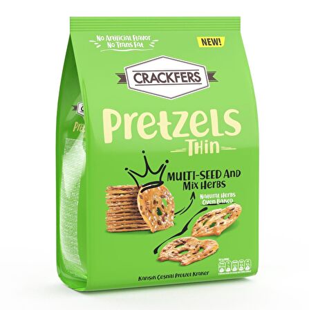 Crackfers Pretzel Karışık Çeşnili 200 gr x 12 Adet