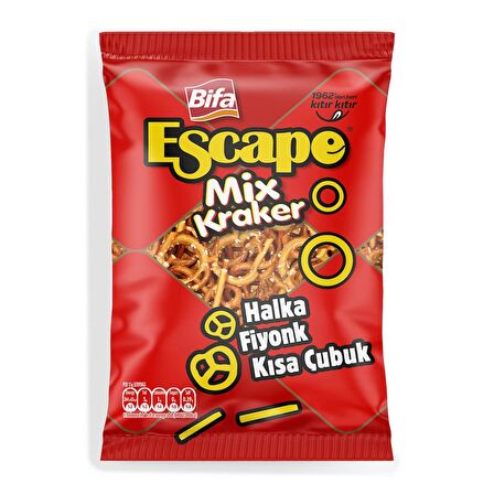 Bifa Escape Mix Kraker Kısa Çubuk - Fiyonk - Halka 150 gr x 3 Adet