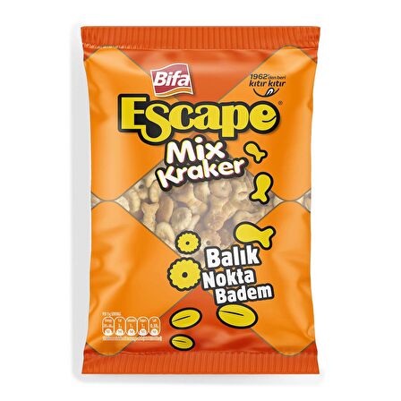 Bifa Escape Mix Kraker - Balık - Nokta - Badem 150 gr x 3 Adet