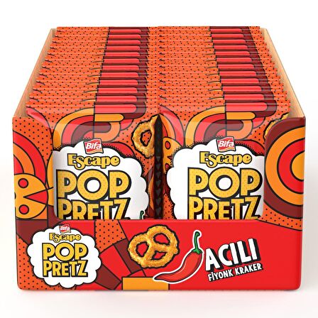 Bifa Escape Poppretz Acılı Fiyonk Kraker Acılı 50 gr x 24 Adet