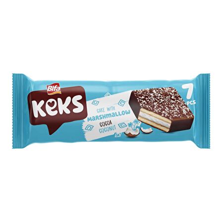 Bifa Keks Kare Kek Hindistan Cevizli Marshmallowlu 175 gr x 2 Adet