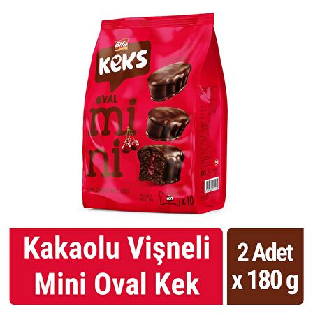 Bifa Keks Mini Oval Kek Kakaolu Vişneli 180 gr x 2 Adet