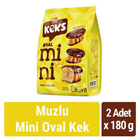 Bifa Keks Mini Oval Kek Muzlu 180 gr x 2 Adet