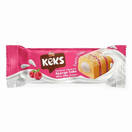 Bifa Keks Sponge Kek Ahududulu Hindistan Cevizli 45 gr x 24 adet