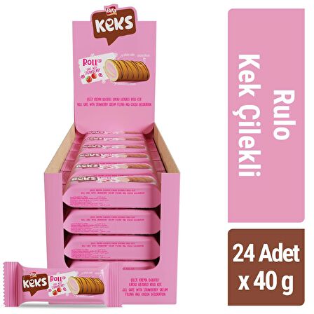 Bifa Keks Rulo Kek Çilekli 40 gr x 24 adet