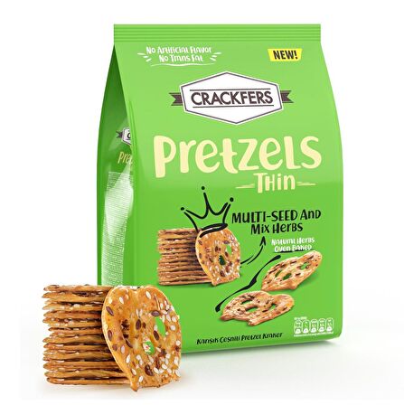 Crackfers Pretzel Karışık Çeşnili 200 gr x 2 Adet