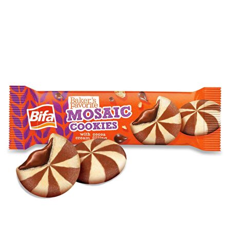 Bifa Baker's Favorite Kakao Kremalı Mozaik Bisküvi 80 gr x 6 Adet