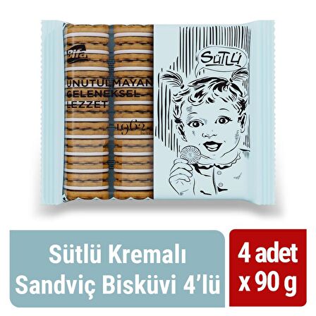 Bifa Nostalji Sütlü Kremalı Sandviç  Bisküvi 360 gr