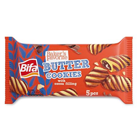 Bifa Baker's Favorite Tereyağlı Bisküvi Kakao Kremalı 100 gr x 4 adet