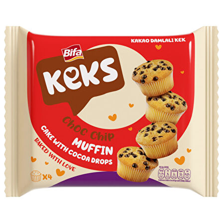 Bifa Keks Muffin Kek Kakaolu Damlalı Vanilyalı 200 gr x 2 adet