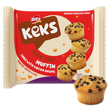 Bifa Keks Muffin Kek Kakaolu Damlalı Vanilyalı 200 gr x 2 adet