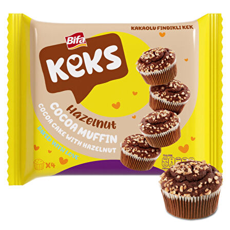 Bifa Keks Muffin Kek Fındıklı Kakaolu 200 gr x 2 adet