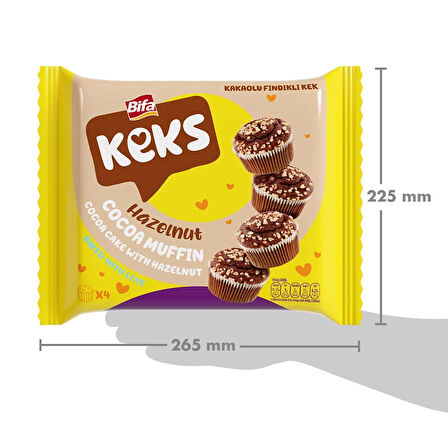 Bifa Keks Muffin Kek Fındıklı Kakaolu 200 gr x 2 adet