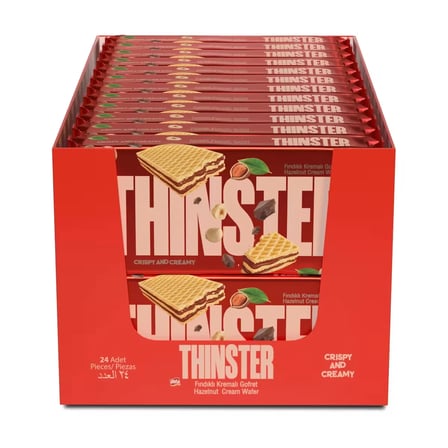Thinster Fındık Kremalı Gofret 55 gr x 24 adet