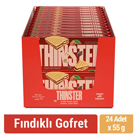 Thinster Fındık Kremalı Gofret 55 gr x 24 adet