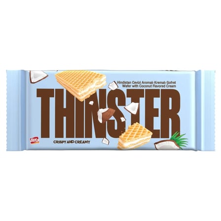 Thinster Hindistan Cevizli Kremalı Gofret 55 gr x 24 adet