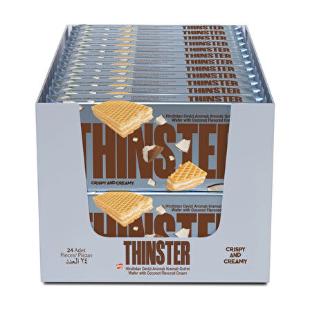 Thinster Hindistan Cevizli Kremalı Gofret 55 gr x 24 adet
