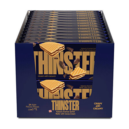 Thinster Kakaolu Kremalı Gofret 55 gr x 24 adet