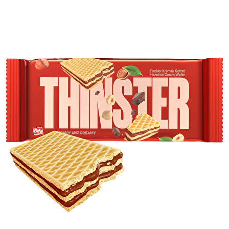 Thinster Fındık Kremalı Gofret 55 gr x 4 adet