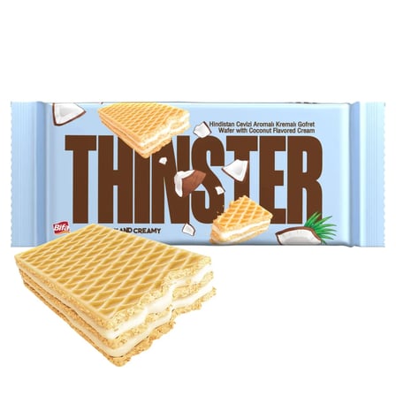 Thinster Hindistan Cevizli Kremalı Gofret 55 gr x 4 adet