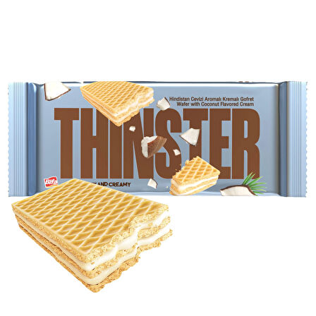 Thinster Hindistan Cevizli Kremalı Gofret 55 gr x 4 adet