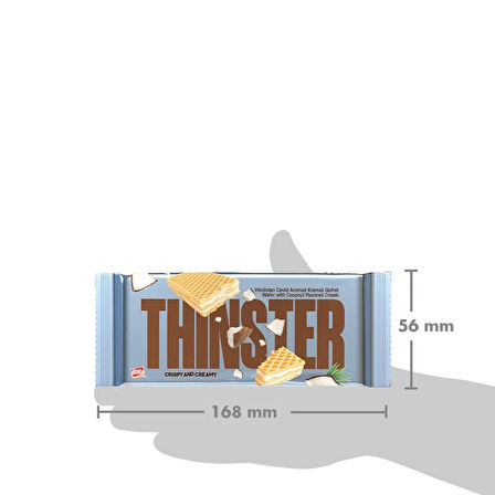 Thinster Hindistan Cevizli Kremalı Gofret 55 gr x 4 adet