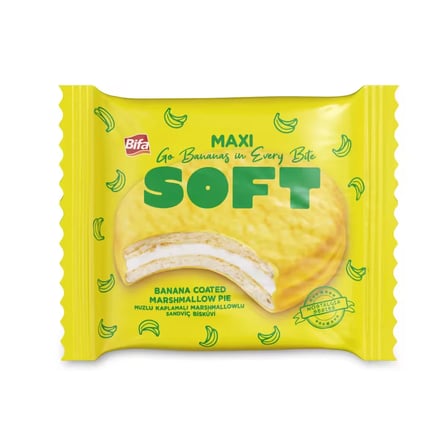 Bifa Soft Muzlu Marshmallowlu Maxi Boy Bisküvi 50 gr x 24 Adet