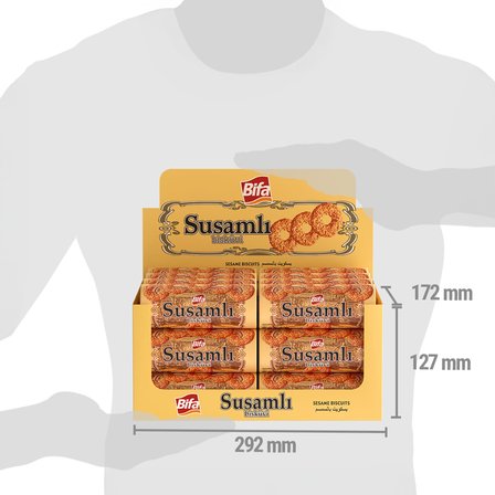 Bifa Susamlı Bisküvi 70 gr x 24 Adet