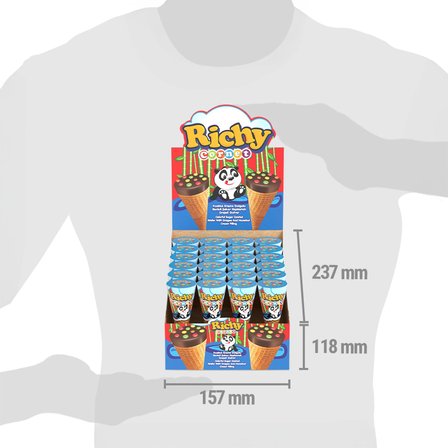 Bifa Richy Kornet Drajeli Fındık Krema Dolgulu Gofret 25 gr x 24 Adet