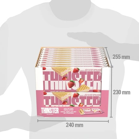 Thinster Sütlü Ve Çilekli Kremalı Büyük Boy Gofret 142 gr x 20 adet