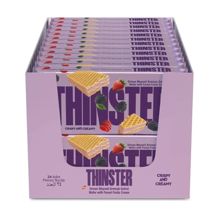 Thinster Orman Meyveli Kremalı Gofret 55 gr x 24 adet