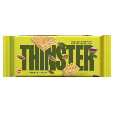 Thinster Antep Fıstıklı Kremalı Gofret 55 gr x 4 adet