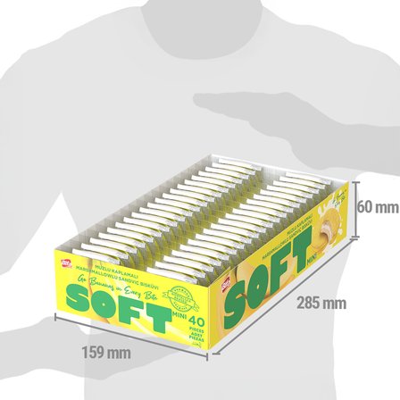 Bifa Soft Muzlu Marshmallowlu Mini Boy Bisküvi 12 gr x 40 Adet