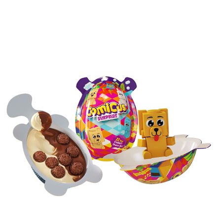 Comicus Surprise Oyuncaklı Sürpriz Yumurta Kakao ve Süt Kremalı Gevrek 20gr x 4 adet