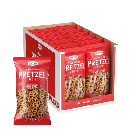 Crackfers Pretzel Maxi Boy Kraker 300 gr x 12 Adet