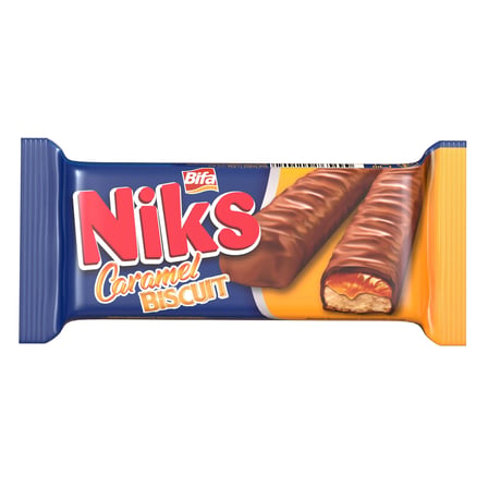 Bifa Niks Kaplamalı Karamelli Bisküvi 50 gr x 24 Adet
