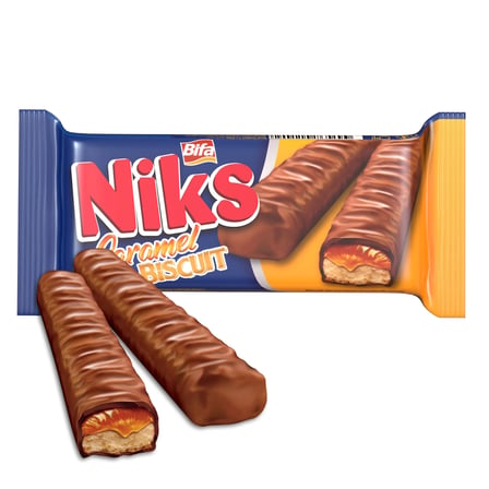 Bifa Niks Kaplamalı Karamelli Bisküvi 50 gr x 24 Adet