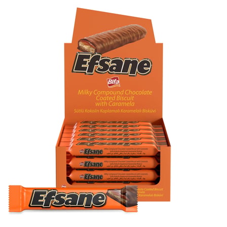 Bifa Efsane Kaplamalı Karamelli Bisküvi 50 gr x 24 Adet