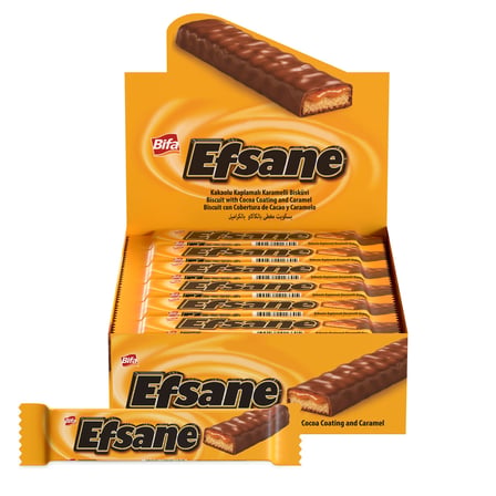 Bifa Efsane Kaplamalı Karamelli Bisküvi 25 gr x 24 Adet