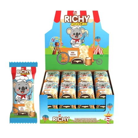Bifa Richy Kaplamalı Sütlü Sos Dolgulu Kakaolu Kek 55 gr x 24 Adet