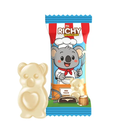 Bifa Richy Kaplamalı Sütlü Sos Dolgulu Kakaolu Kek 55 gr x 24 Adet