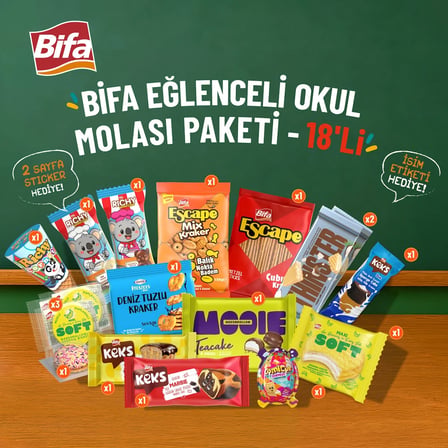 Bifa Eğlenceli Okul Molası Paketi – 18’li