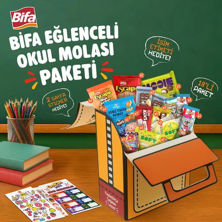 Bifa Eğlenceli Okul Molası Paketi – 18’li