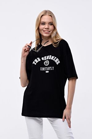 Kadın The Sunshine Baskılı Oversize T-shirt