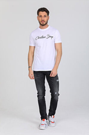 Don't Worry Yazılı Beyaz T-shirt