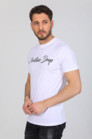 Don't Worry Yazılı Beyaz T-shirt