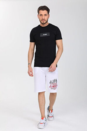 The King Yazılı Siyah T-shirt