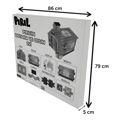 Pırıl Boyalamalı Oyun Evi - Oyuncak Kutusu Hediyeli